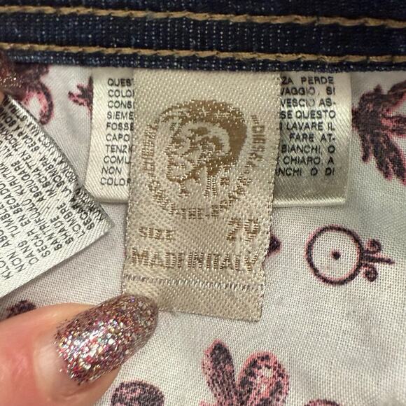 Diesel Dark Wash 008AA Stretch Clushy Back Zipper Low Rise Skinny Jeans size 29 - Picture 13 of 16